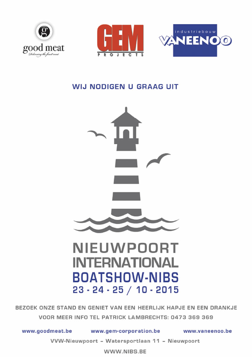 Nieuwpoort International Boatshow - NIBS  23-24-25 okt 2015